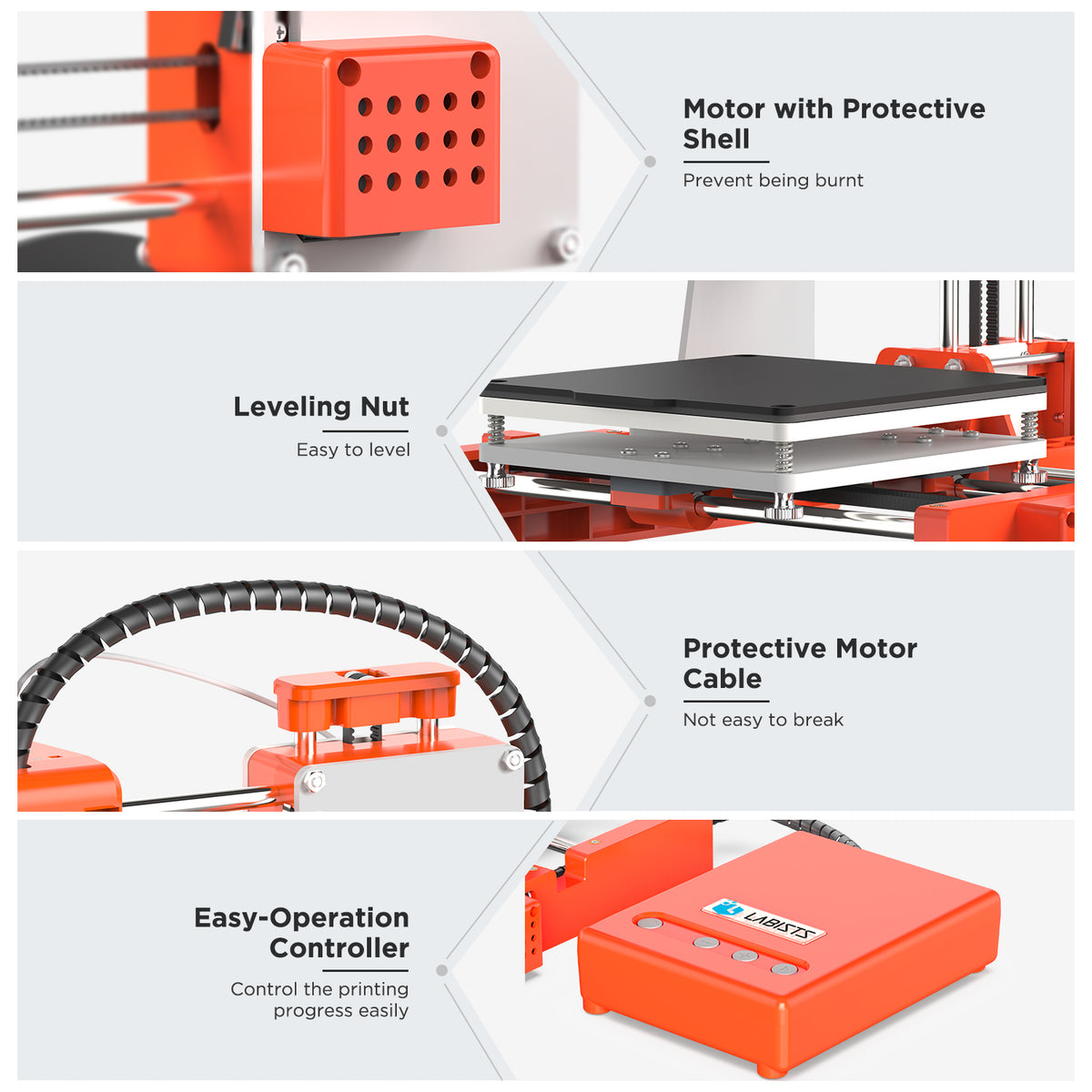 High Precision Mini 3D Printer, X1 Entry-Level 3D Printer DIY Kit