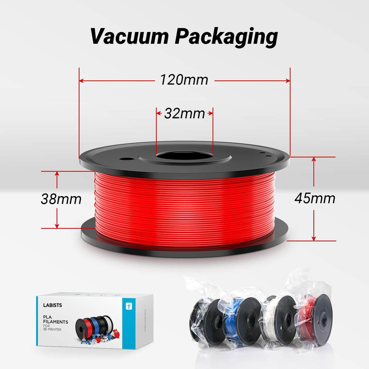 Printer PLA Filament Vacuum Packaging