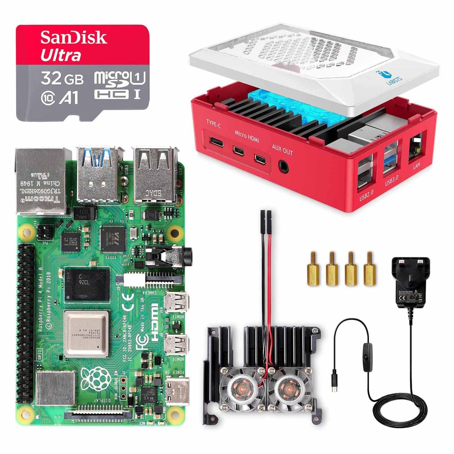 Vemico Raspberry Pi 4 8GO Starter Kit Raspberry Pi 4B 8GO RAM avec